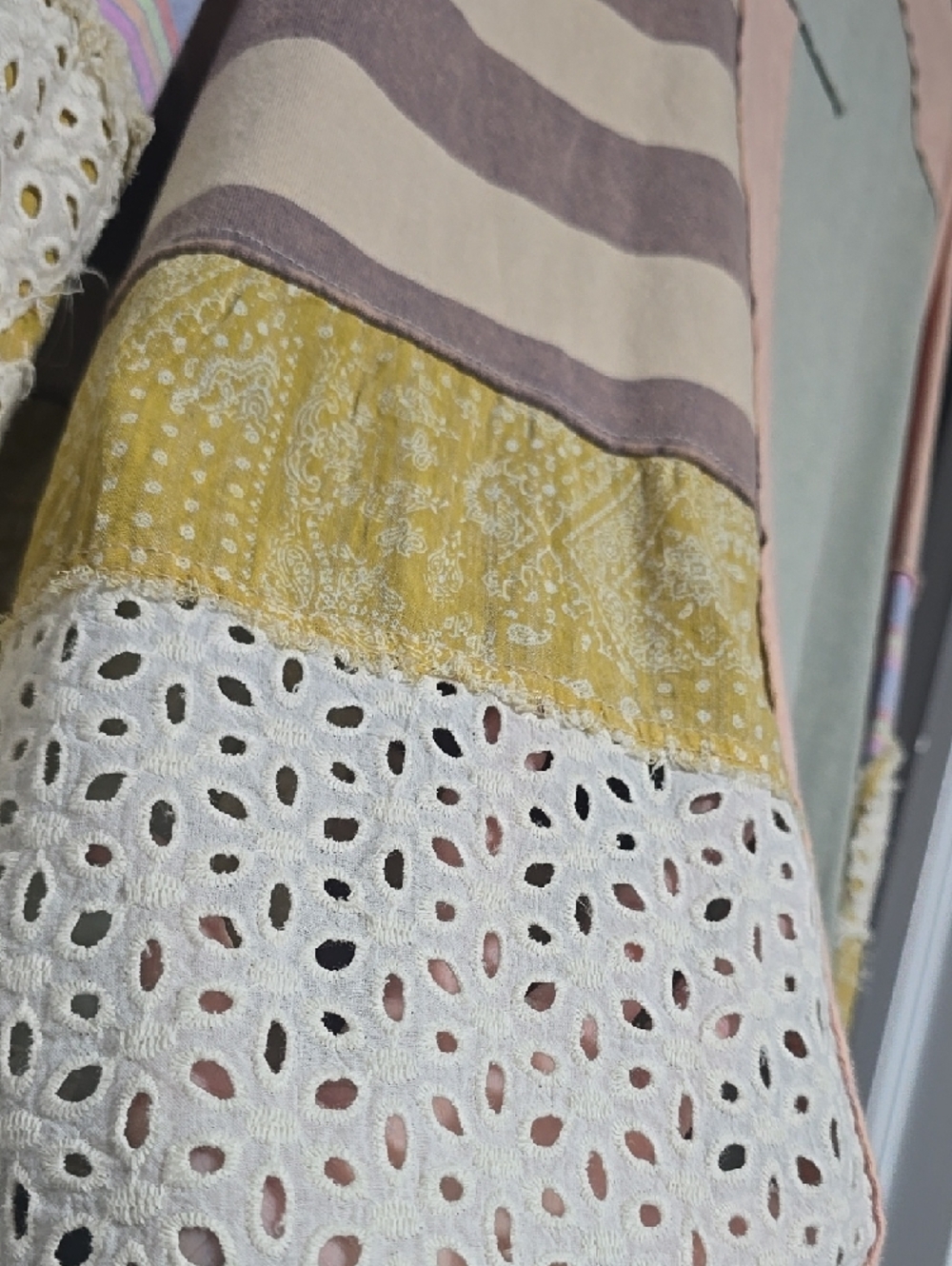 Oli & Hali Pastel Mint Patchwork Sweater - Picture 6 of 12